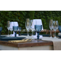 ATO Solid color blue wine glass